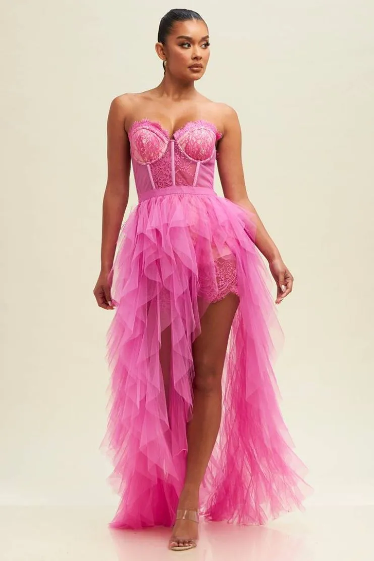 Exquisite Alessandra Lace Bustier Tulle Gown