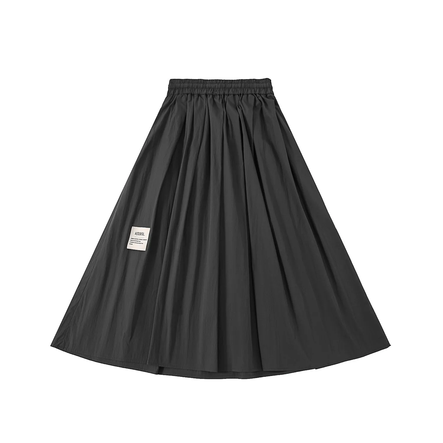 A[S]USL KIDS COTTON NYON FLARE SKIRT-CHARCOAL