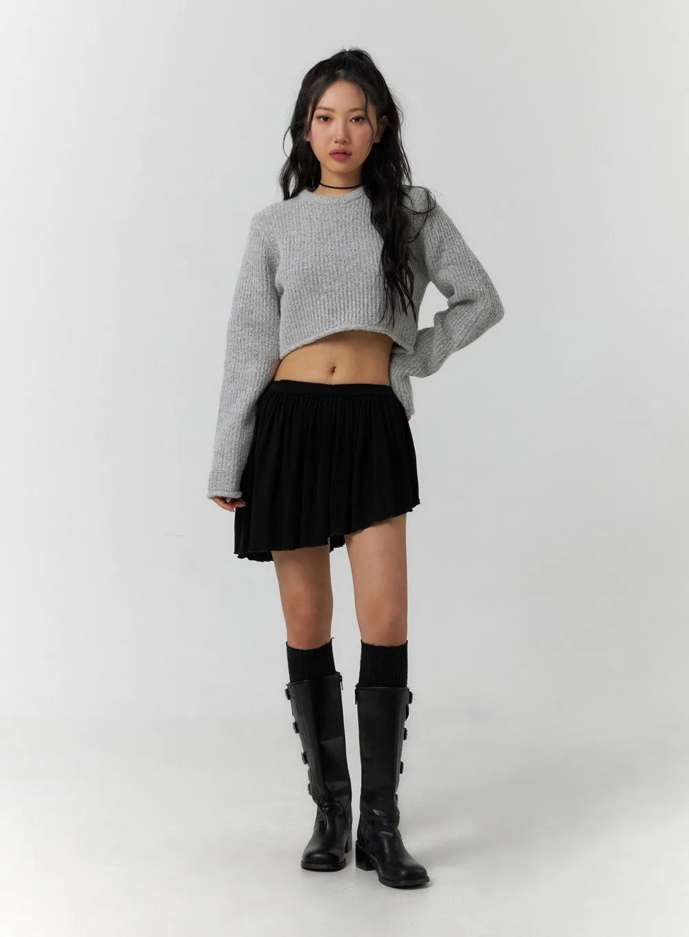 Asymmetrical Frill Mini Skirt CF405