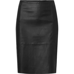 Beautiful musthave stretch leather skirt / 50774 - Black (Nero)