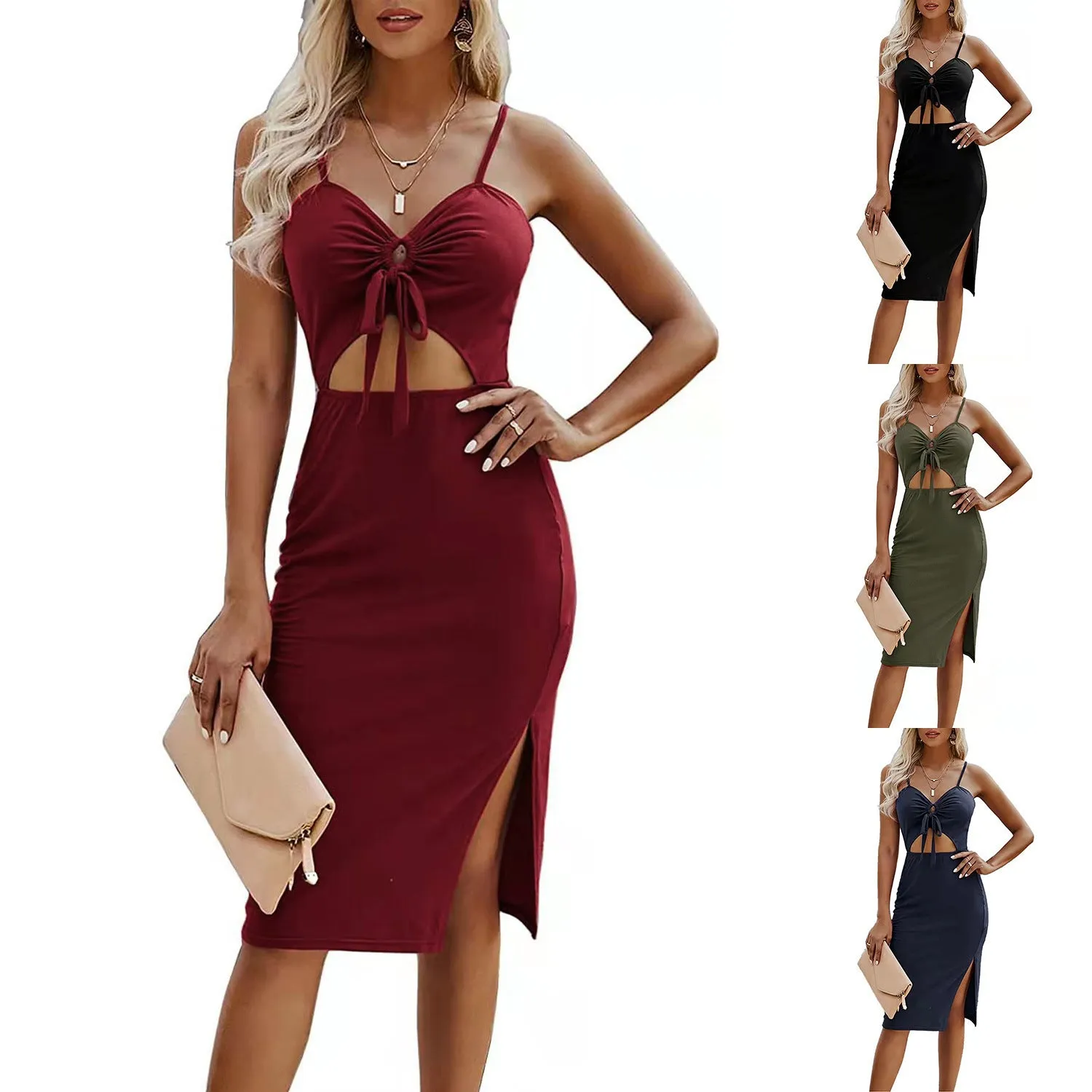 Body Con Peekaboo Cocktail Dress