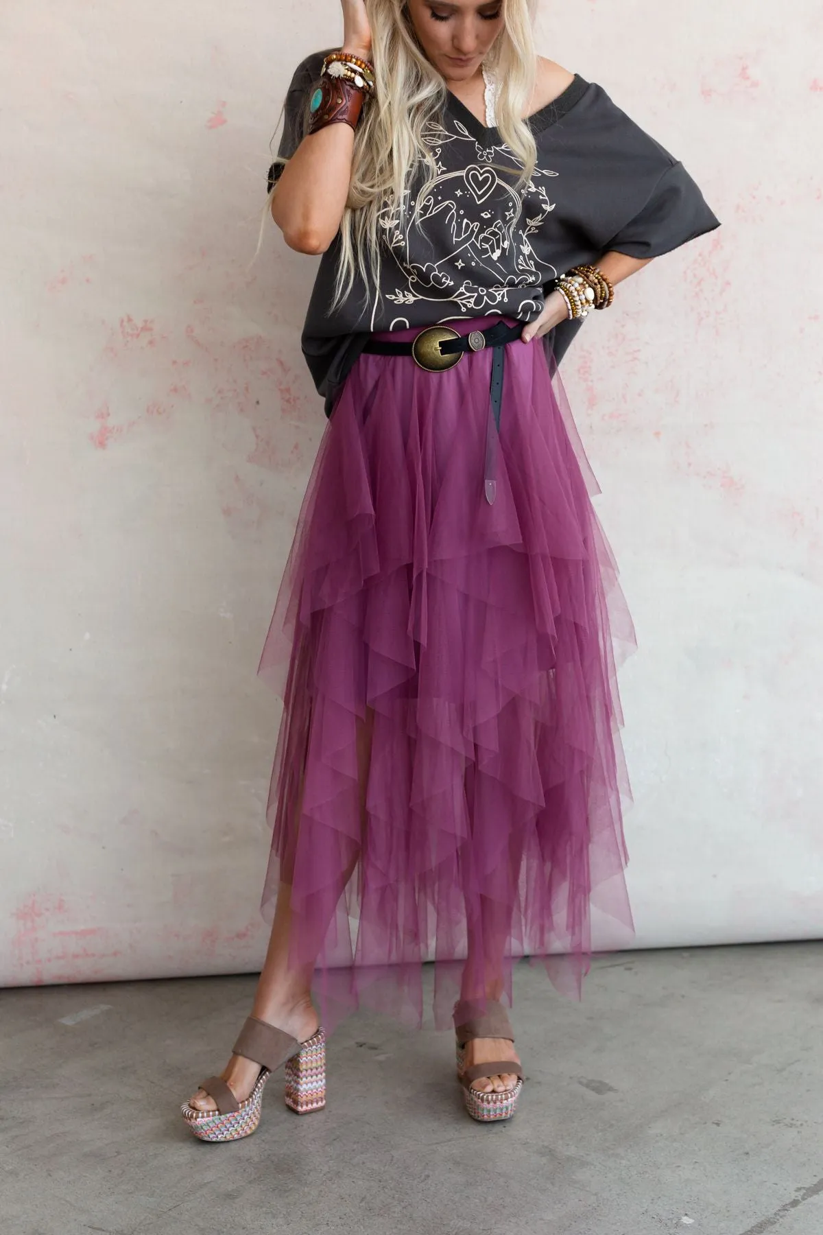 Boho Ballerina Skirt - Mauve