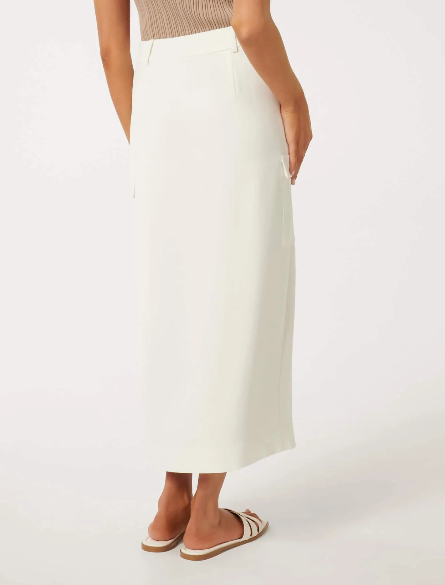 Carly Petite Cargo Midi Skirt