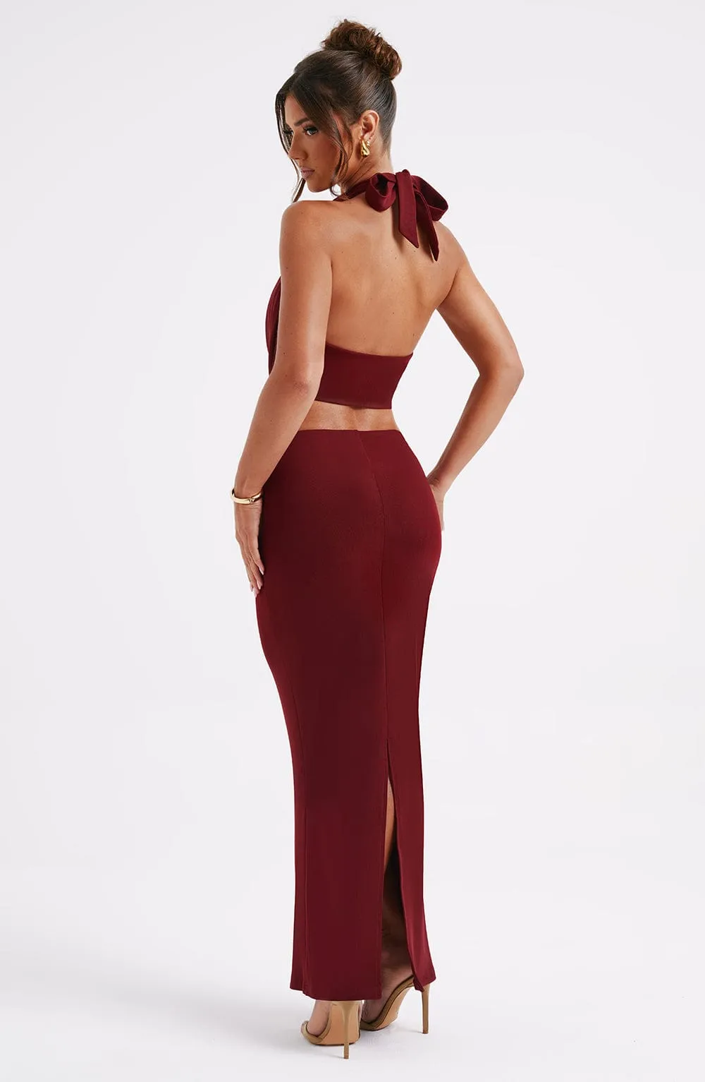 Chrishelle Maxi Skirt - Burgundy