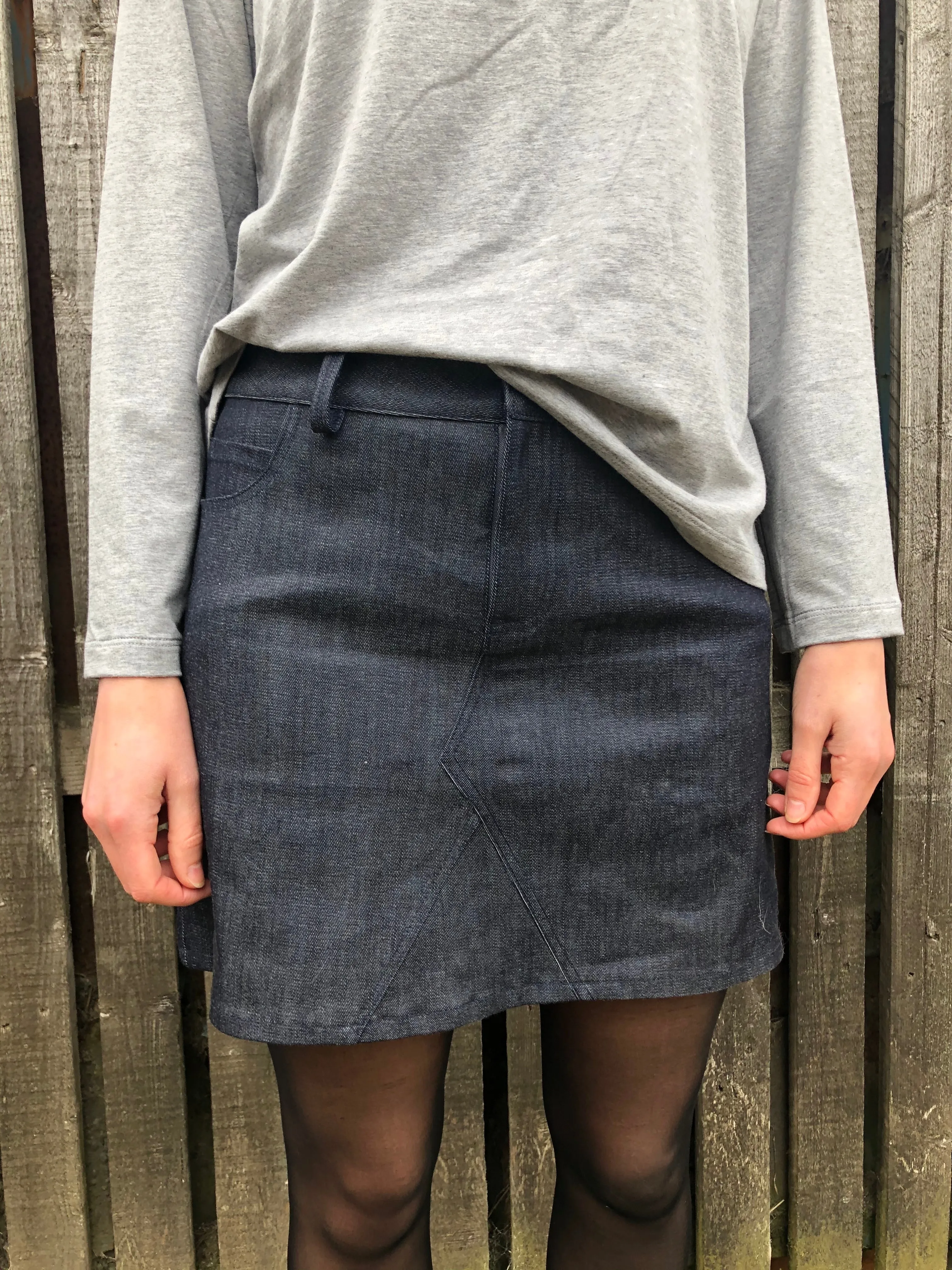 {Clearance Stock} Organic Dark Blue Denim Skirt