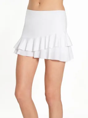 Courtside Charm Tennis Skirt - White