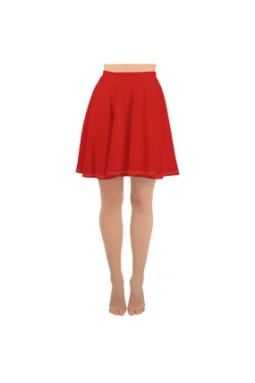 Crimson Red Skater Skirt