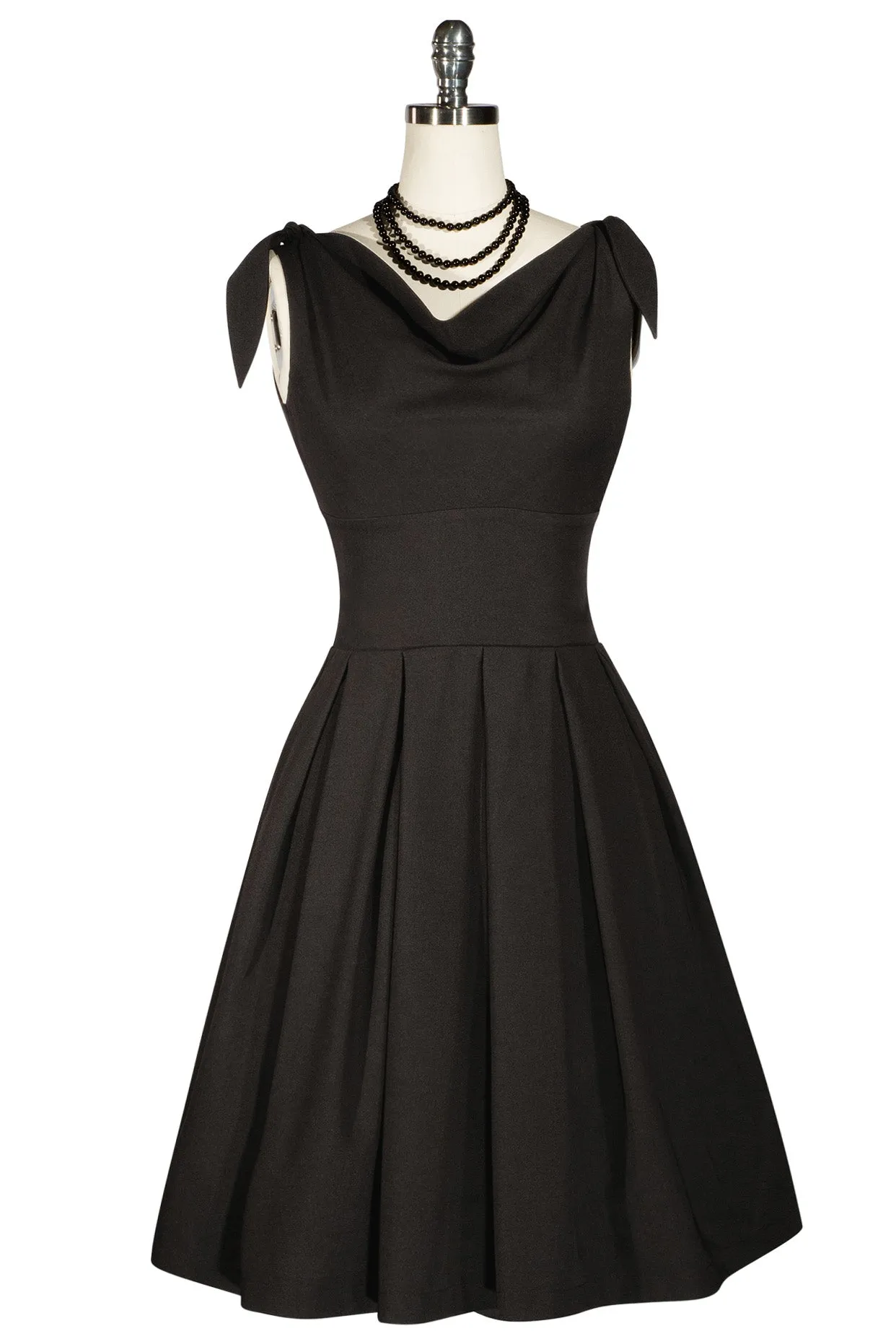 D'Amour Cowl Neck Dress (Black)