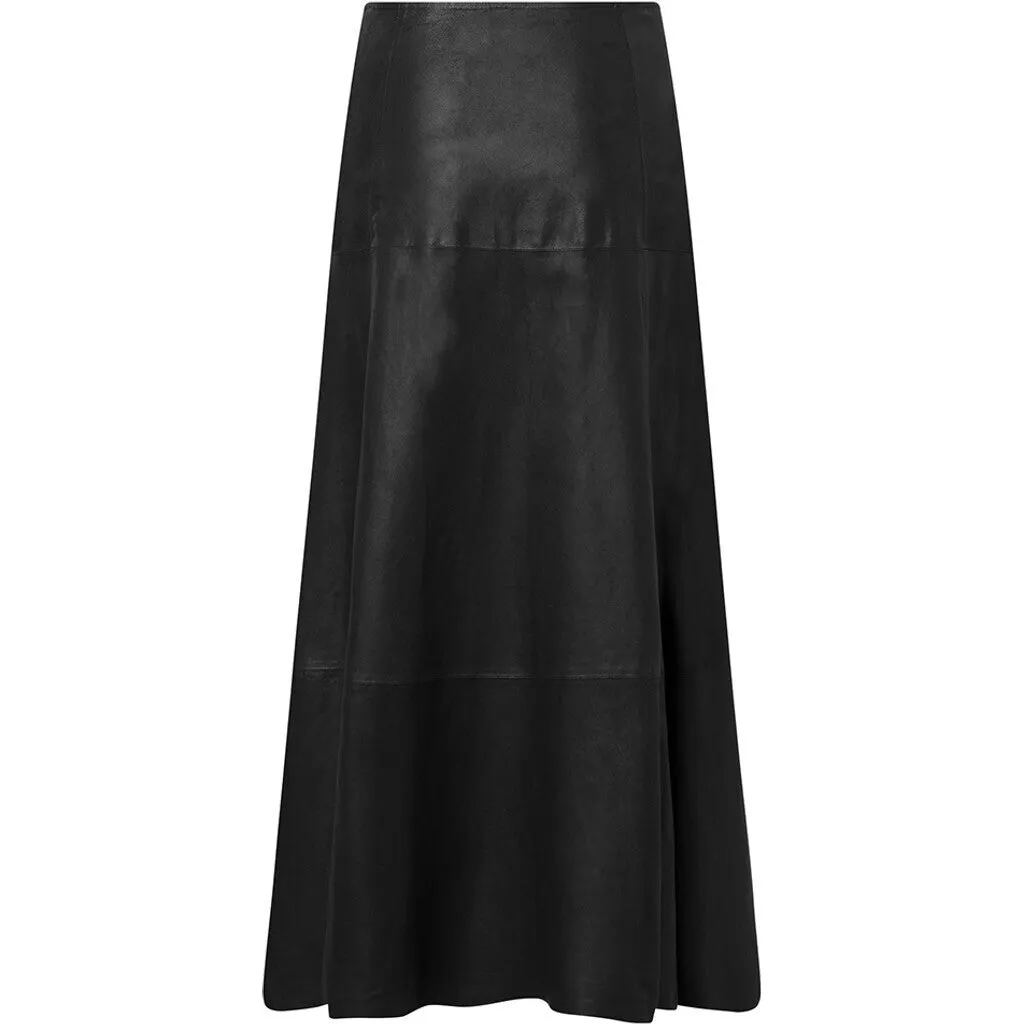 Dariana long leather skirt / 51008 - Black (Nero)