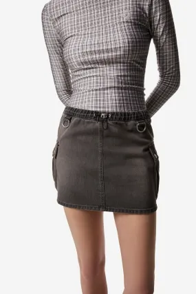 Denim Cargo Skirt