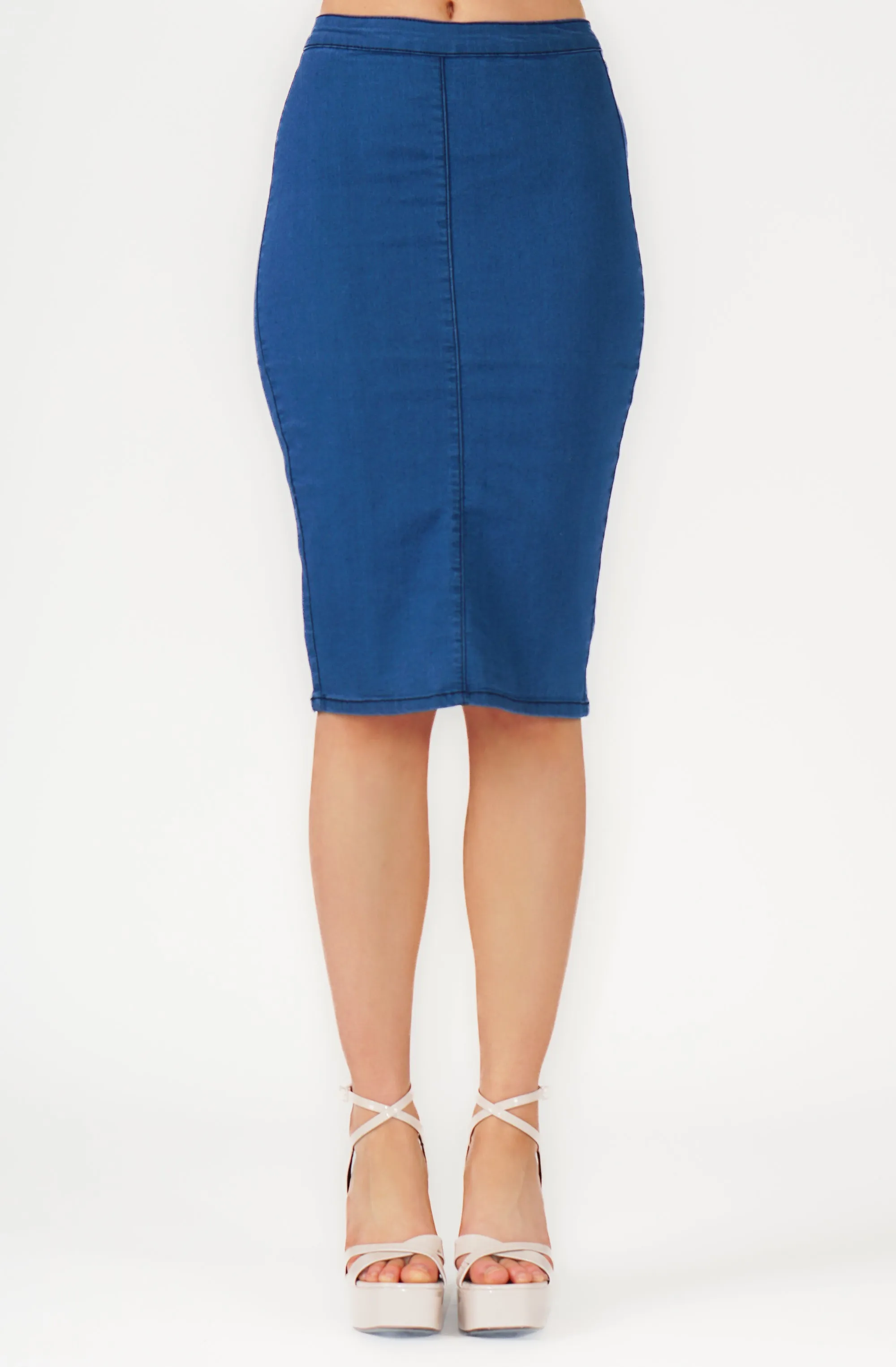 Denim Pencil Skirt