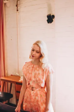 Dolores 50s Orange & Cream Dress