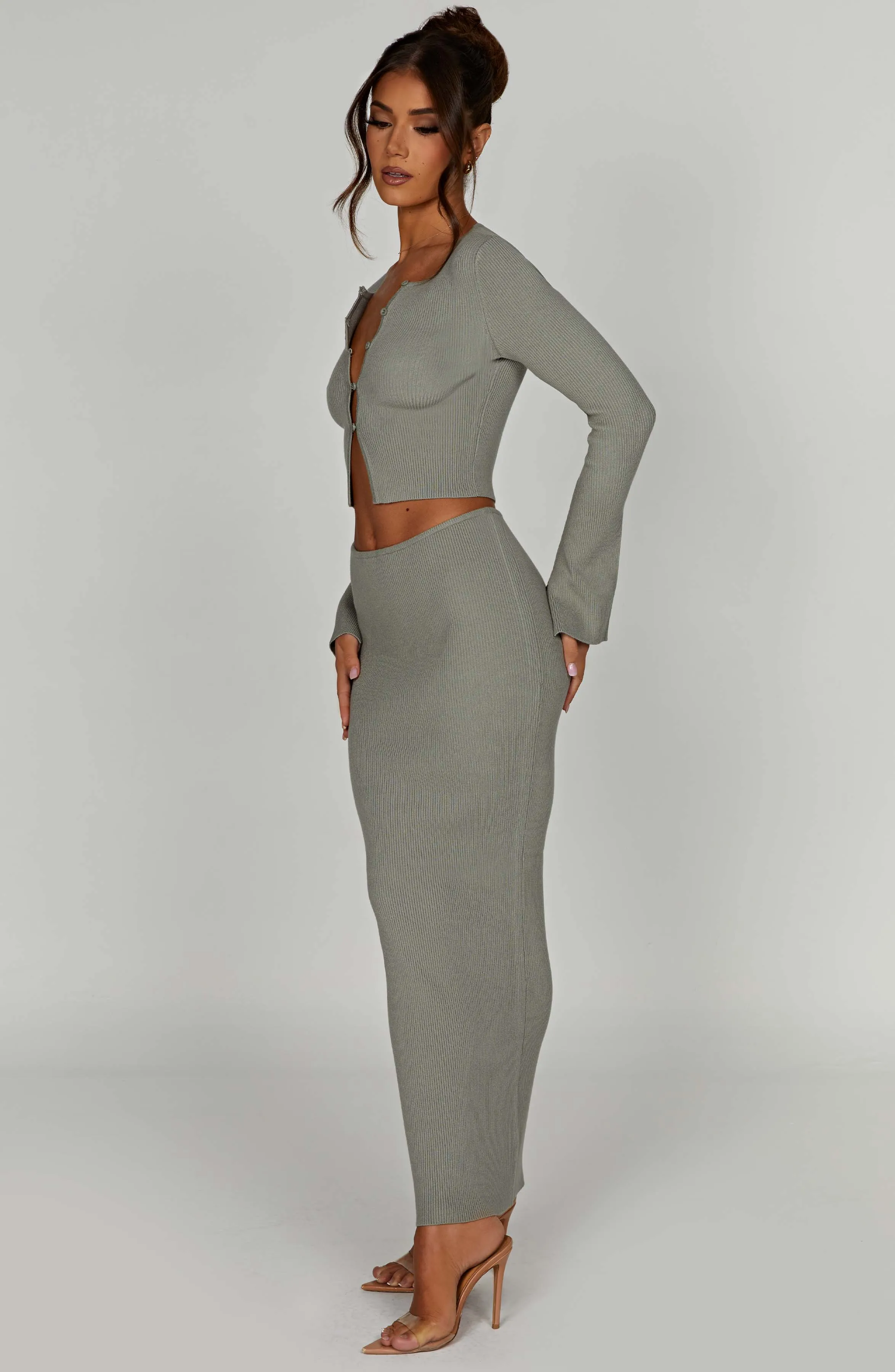 Elia Maxi Skirt - Khaki