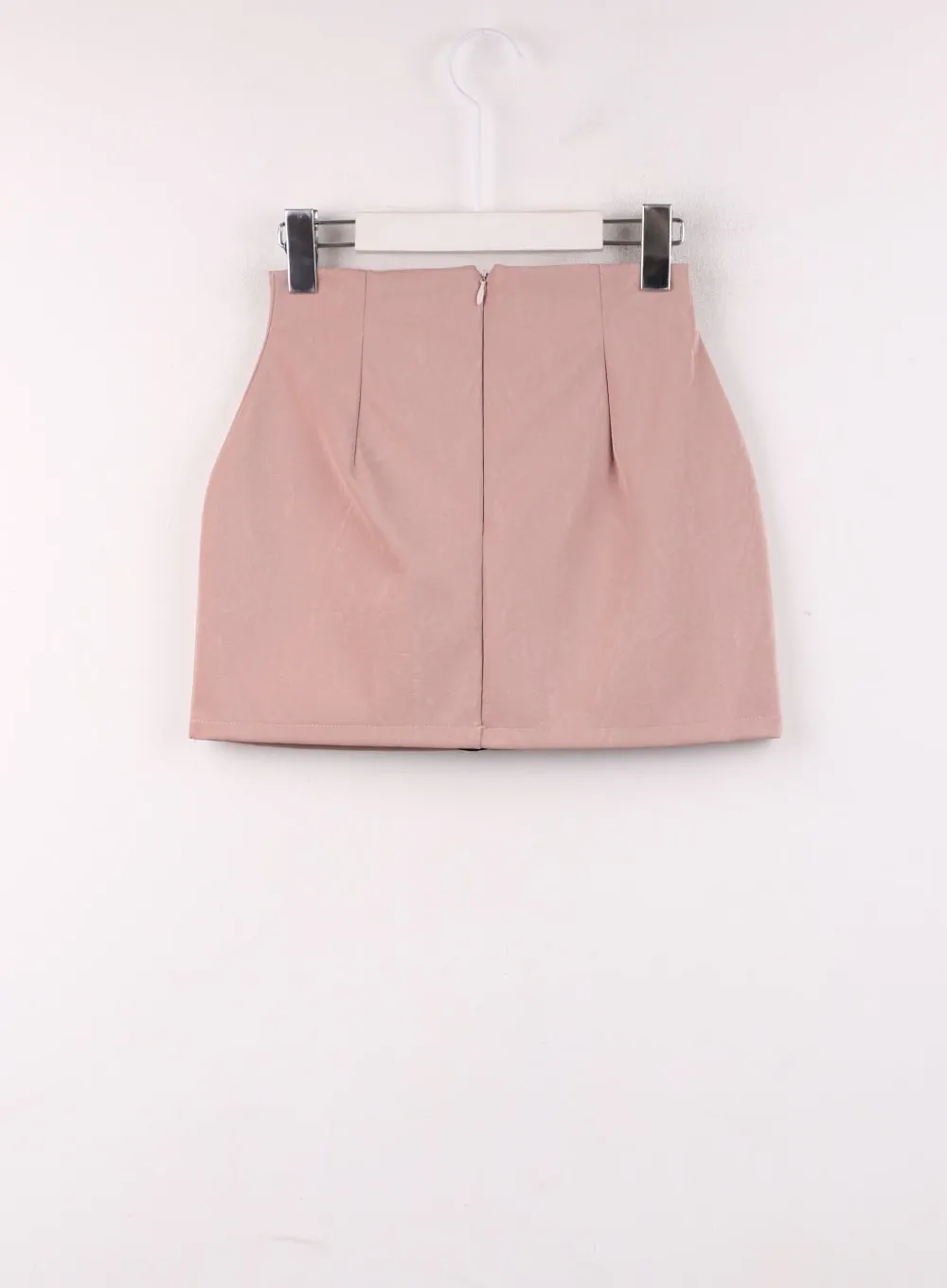 Faux Leather Mini Skirt IJ430