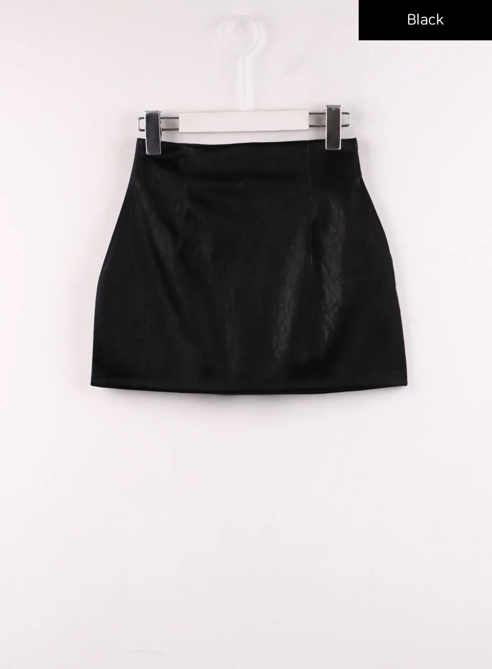 Faux Leather Mini Skirt IJ430