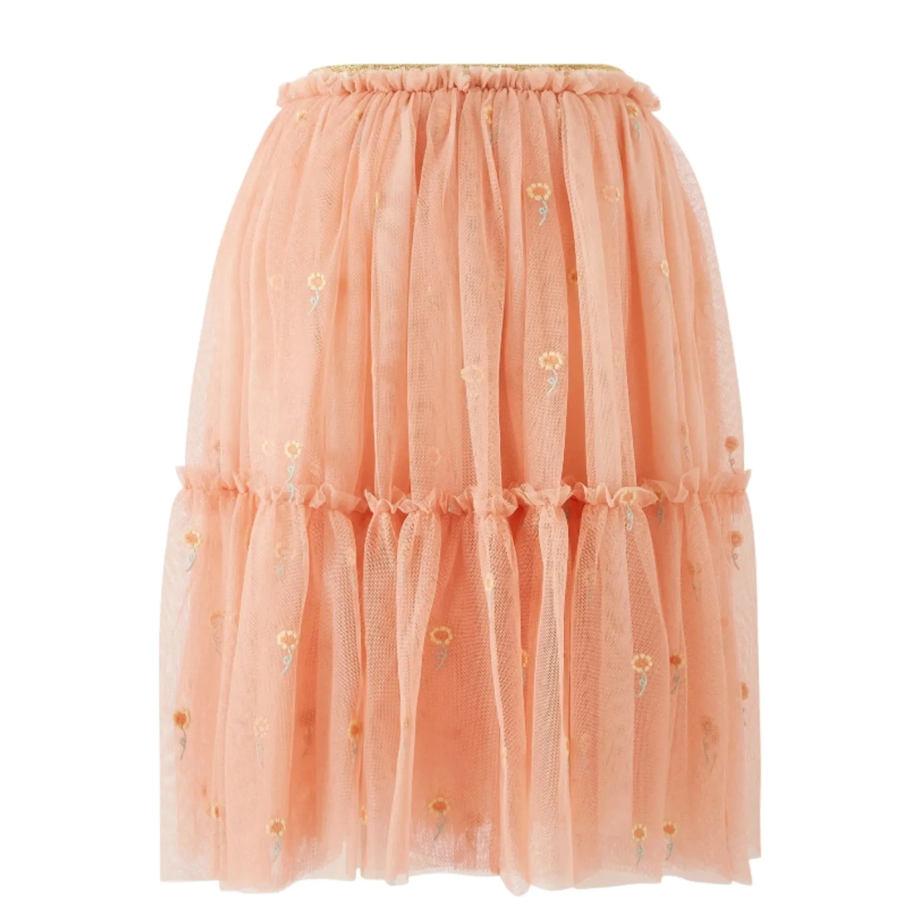 Floral Embroidered Skirt in Tulle