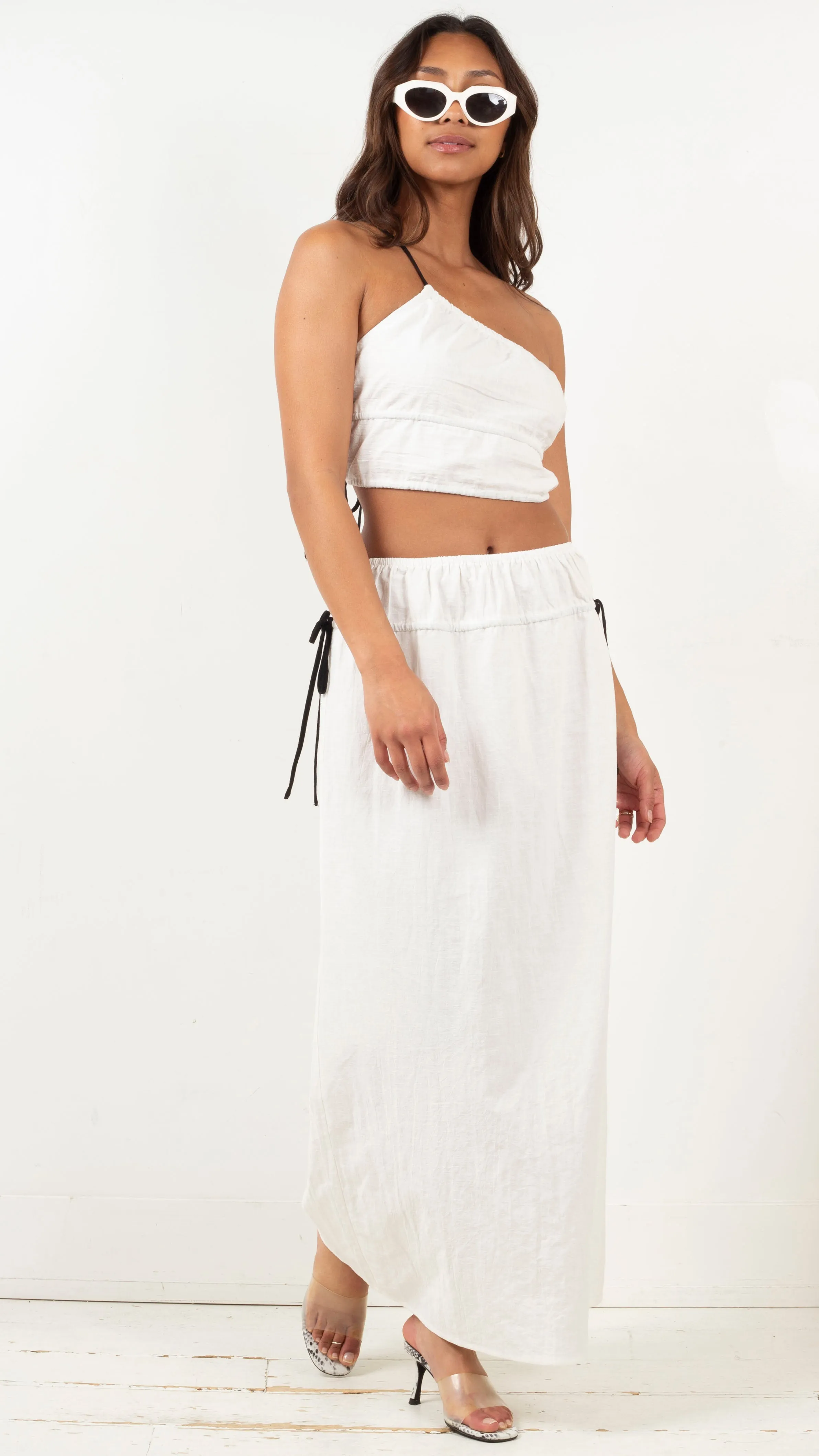 Gold Coast Skirt Set - White/Black