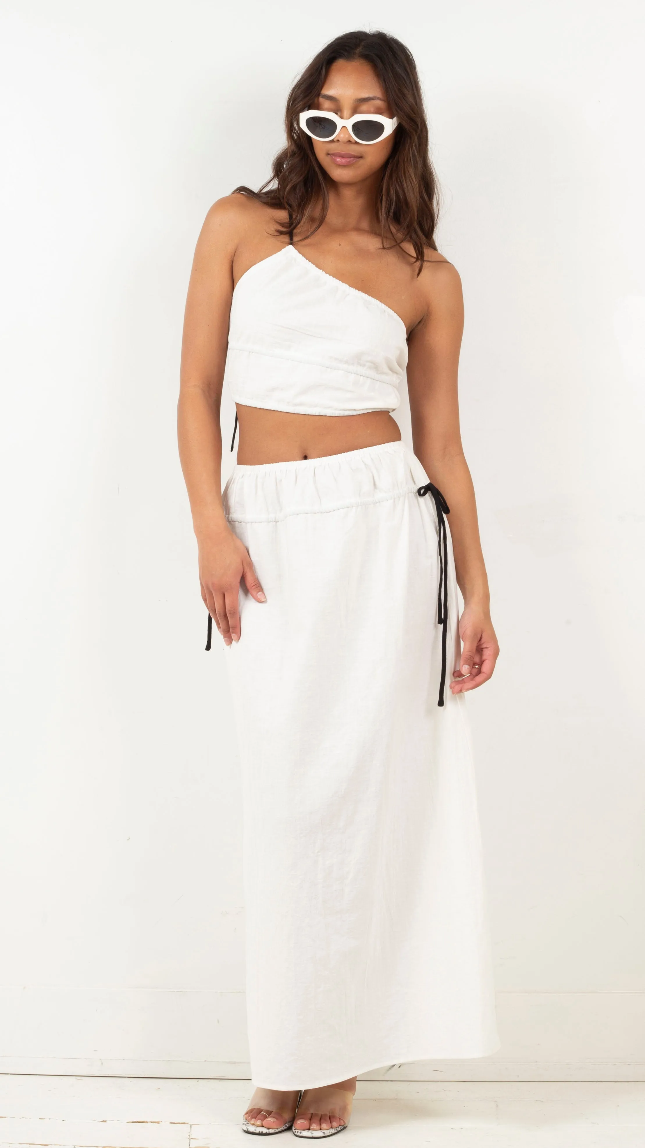 Gold Coast Skirt Set - White/Black