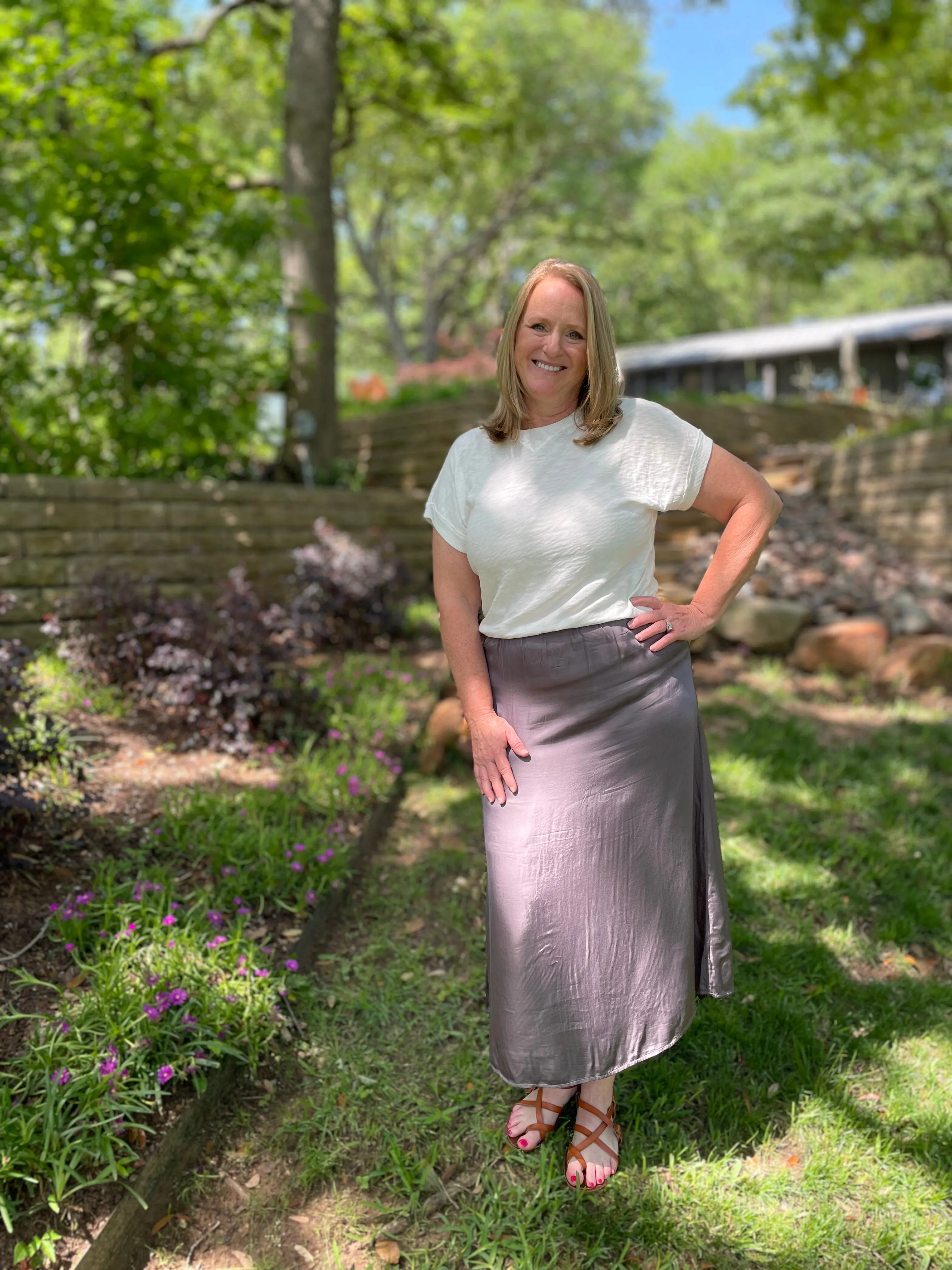 Hello Nite Midi Skirt in Volcanic Glass