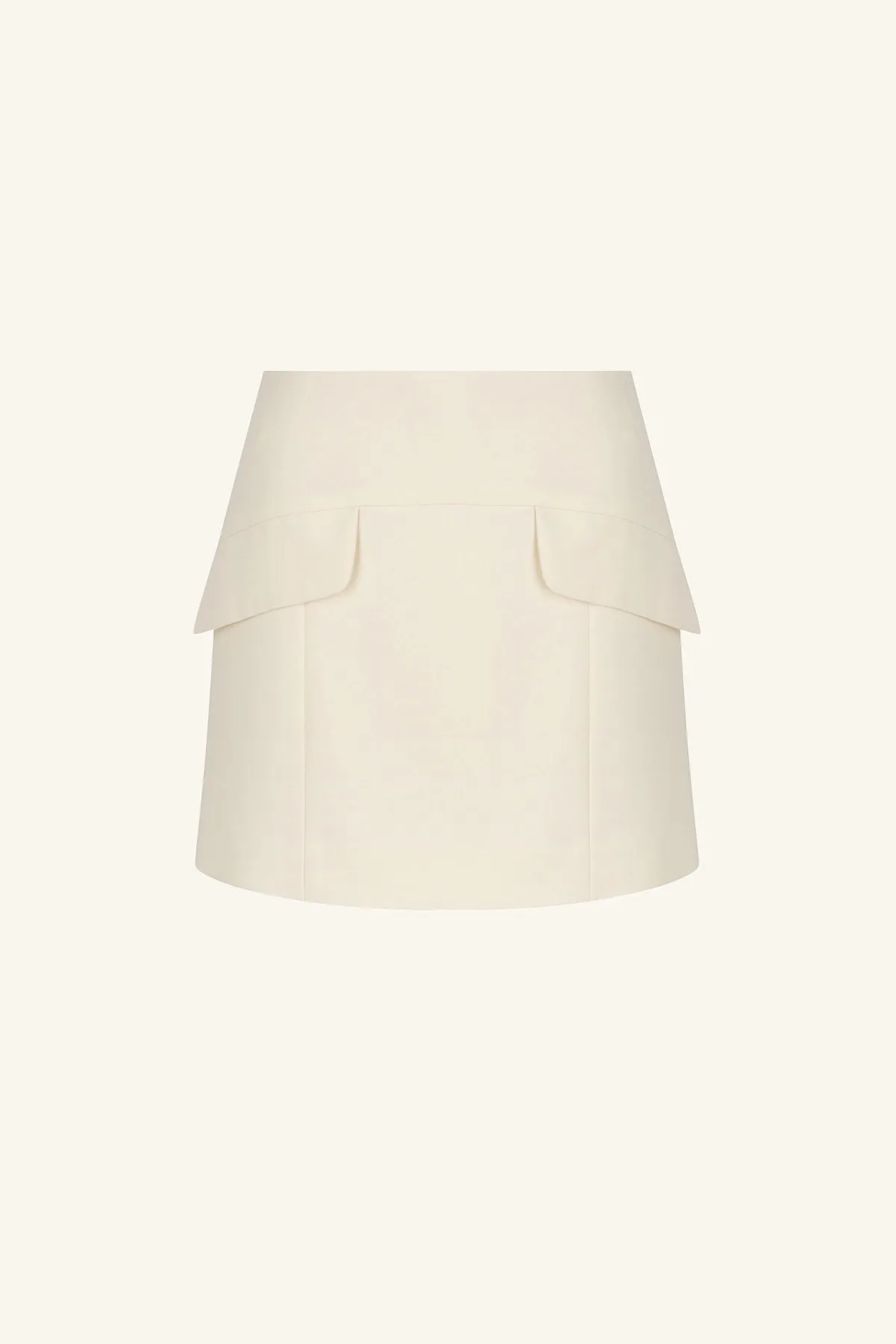 Irena Mini Contour Skirt in Rice Color