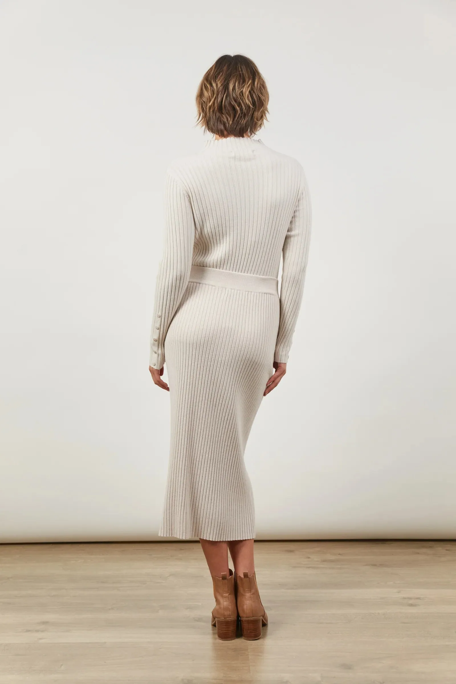 ISLE OF MINE Skyline Knit Skirt CREME