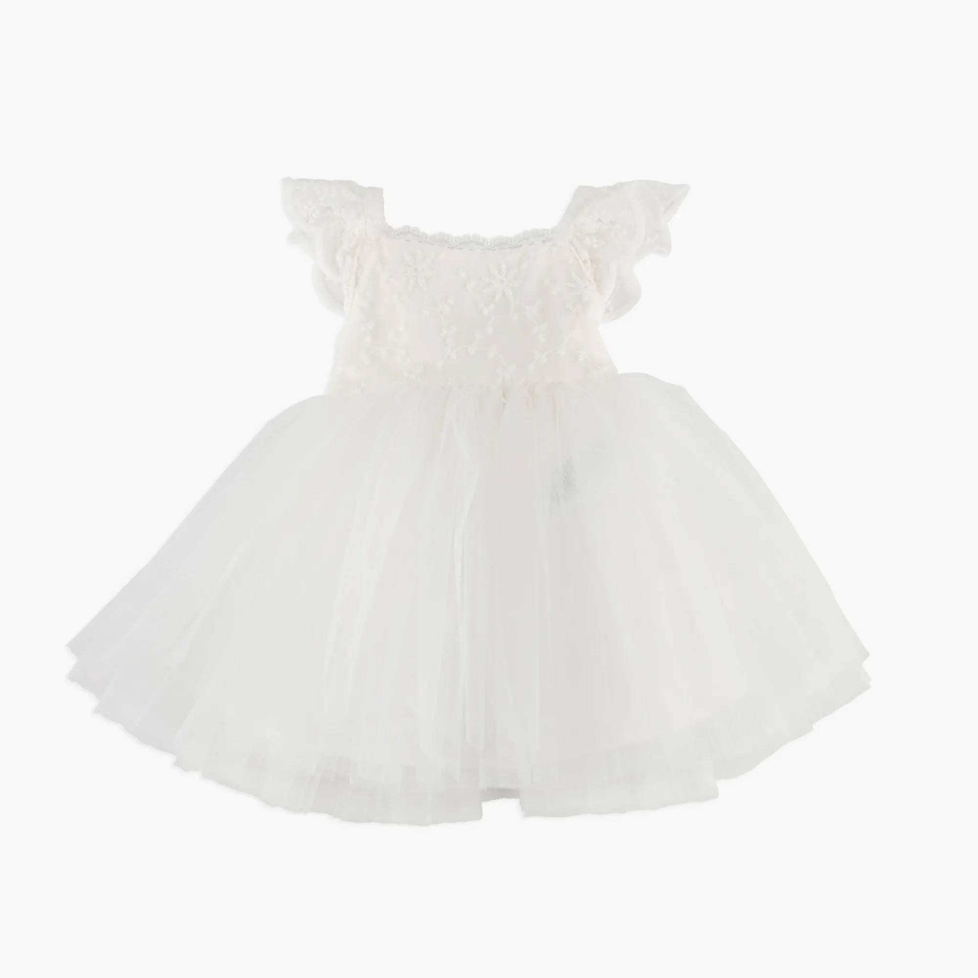 Ivory Lace And Tulle Dress