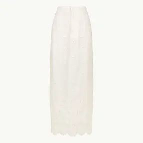 Josephine Pencil Skirt - White Jasmine