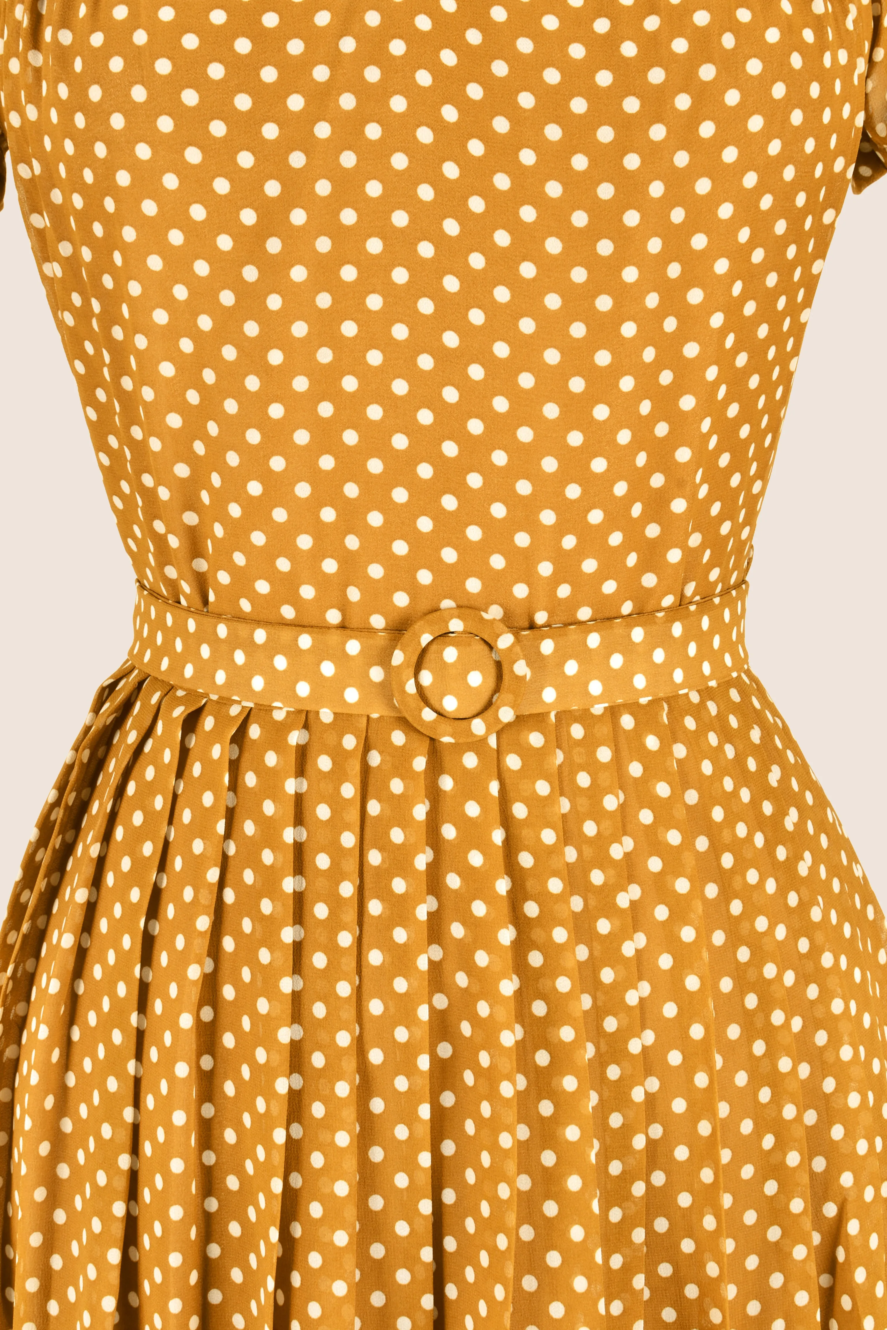 Lana Bronze & Cream Dots Dress