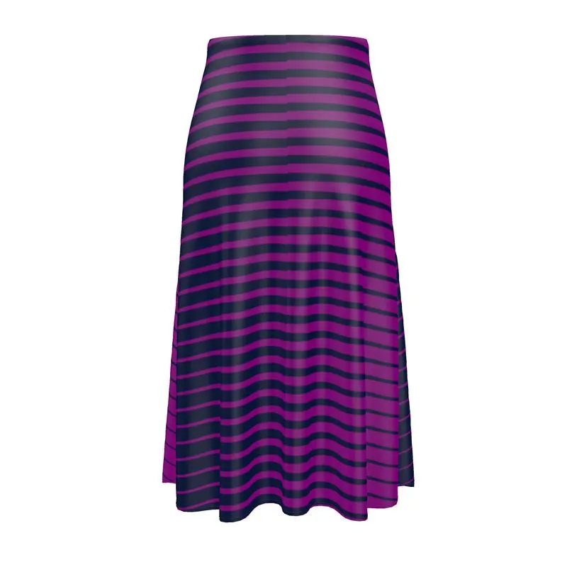 Lavender Wedges Midi Skirt