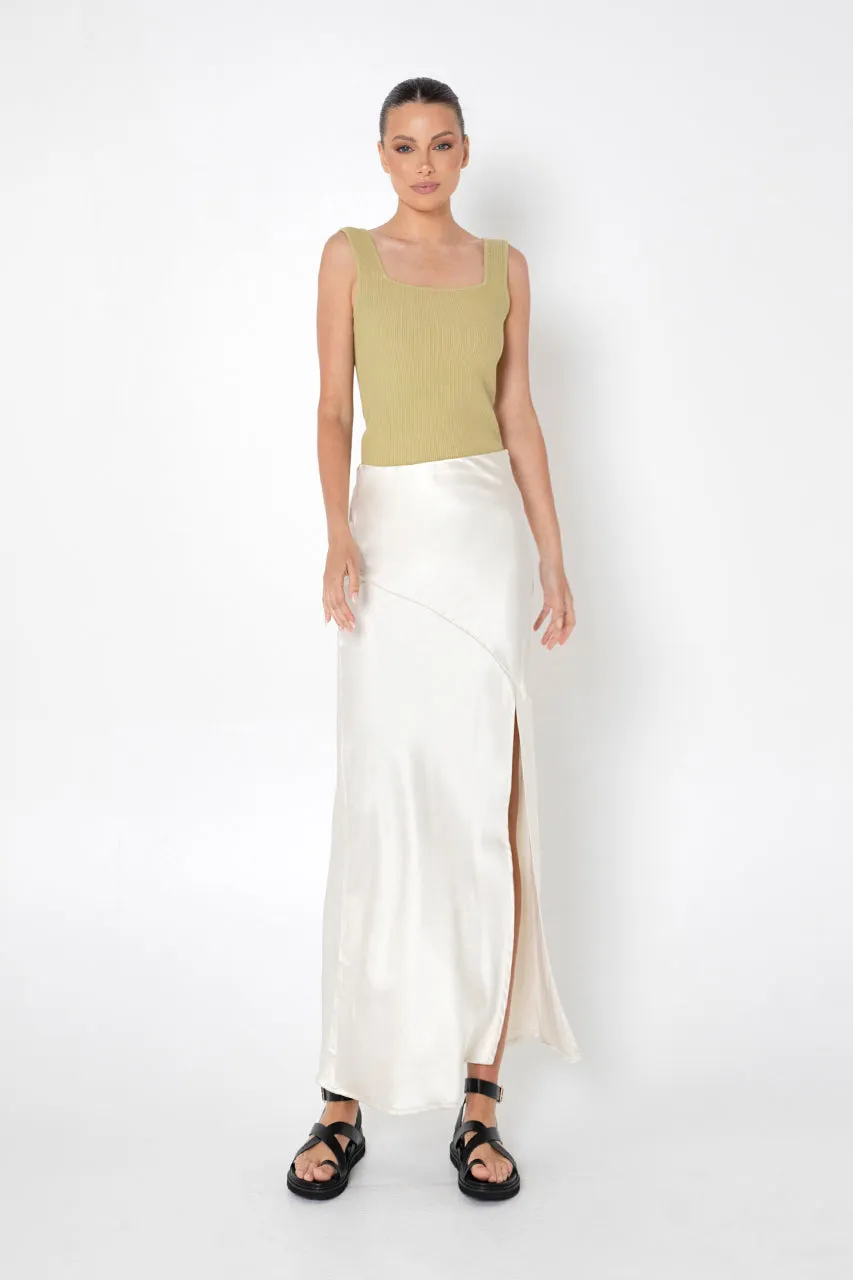 Layla Midi Skirt | Cream