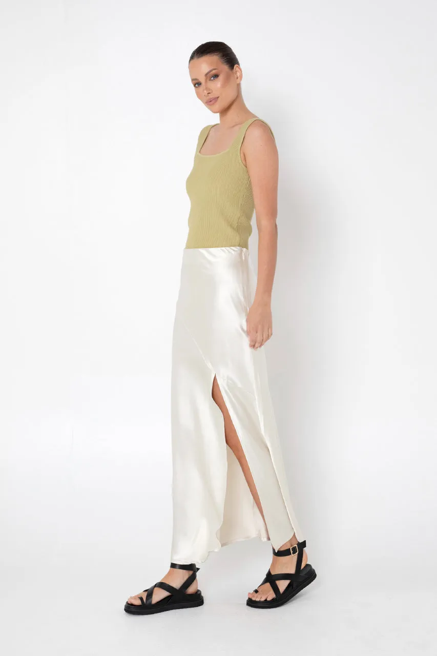 Layla Midi Skirt | Cream