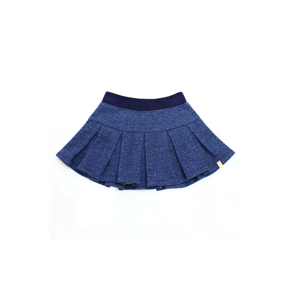 Marl Navy Playtime Skirt