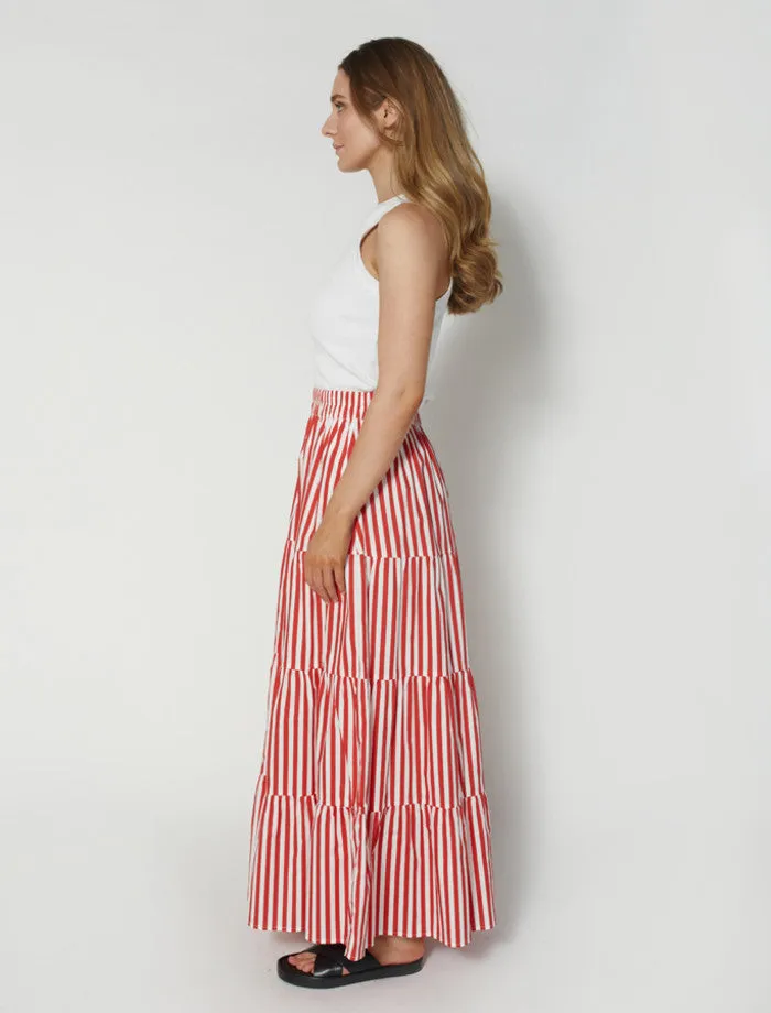 Mika Skirt (Red Stripe)