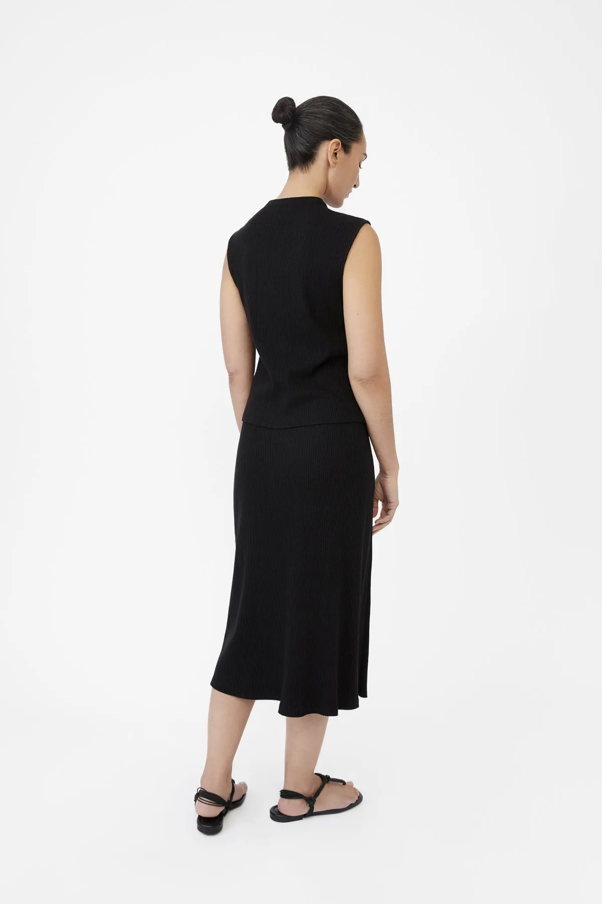 Modal Rib Knit Wrap Skirt