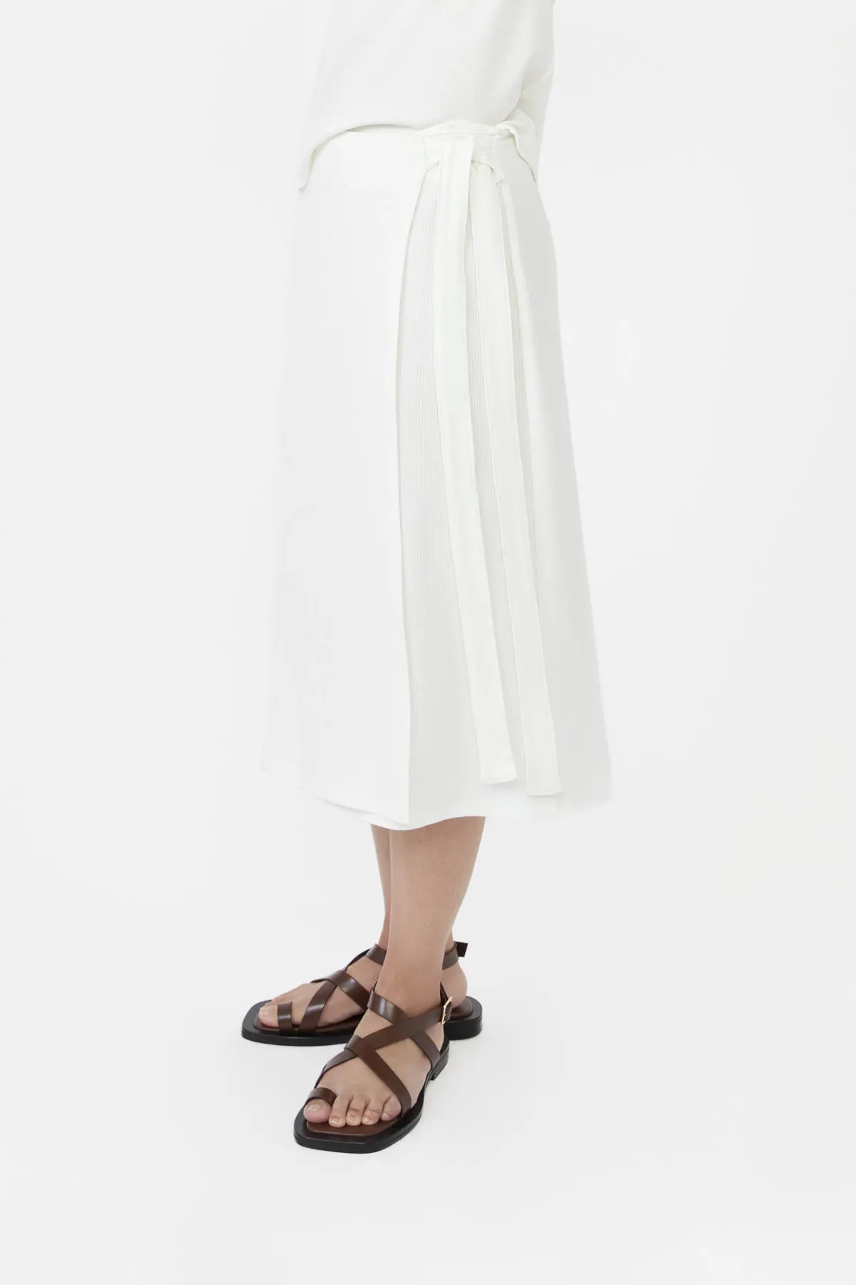 Modal Rib Knit Wrap Skirt