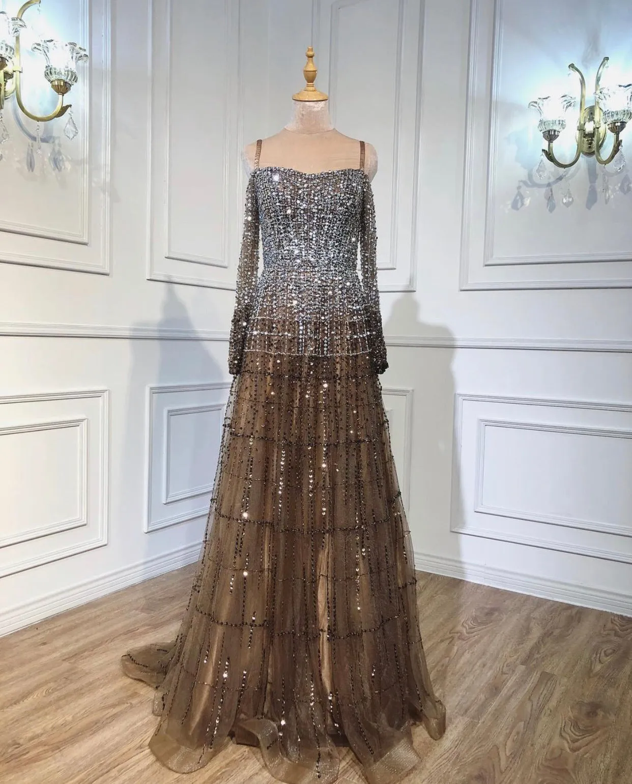 Mona - Beaded Embellished Gown