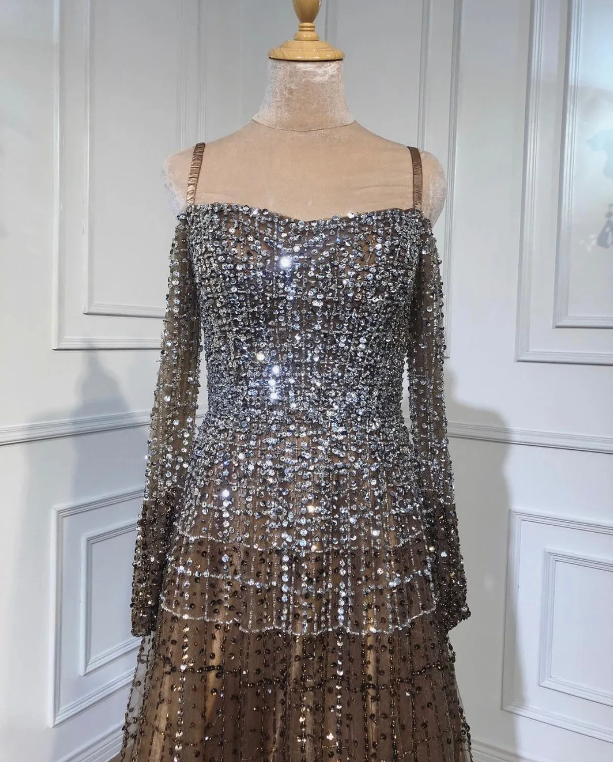 Mona - Beaded Embellished Gown