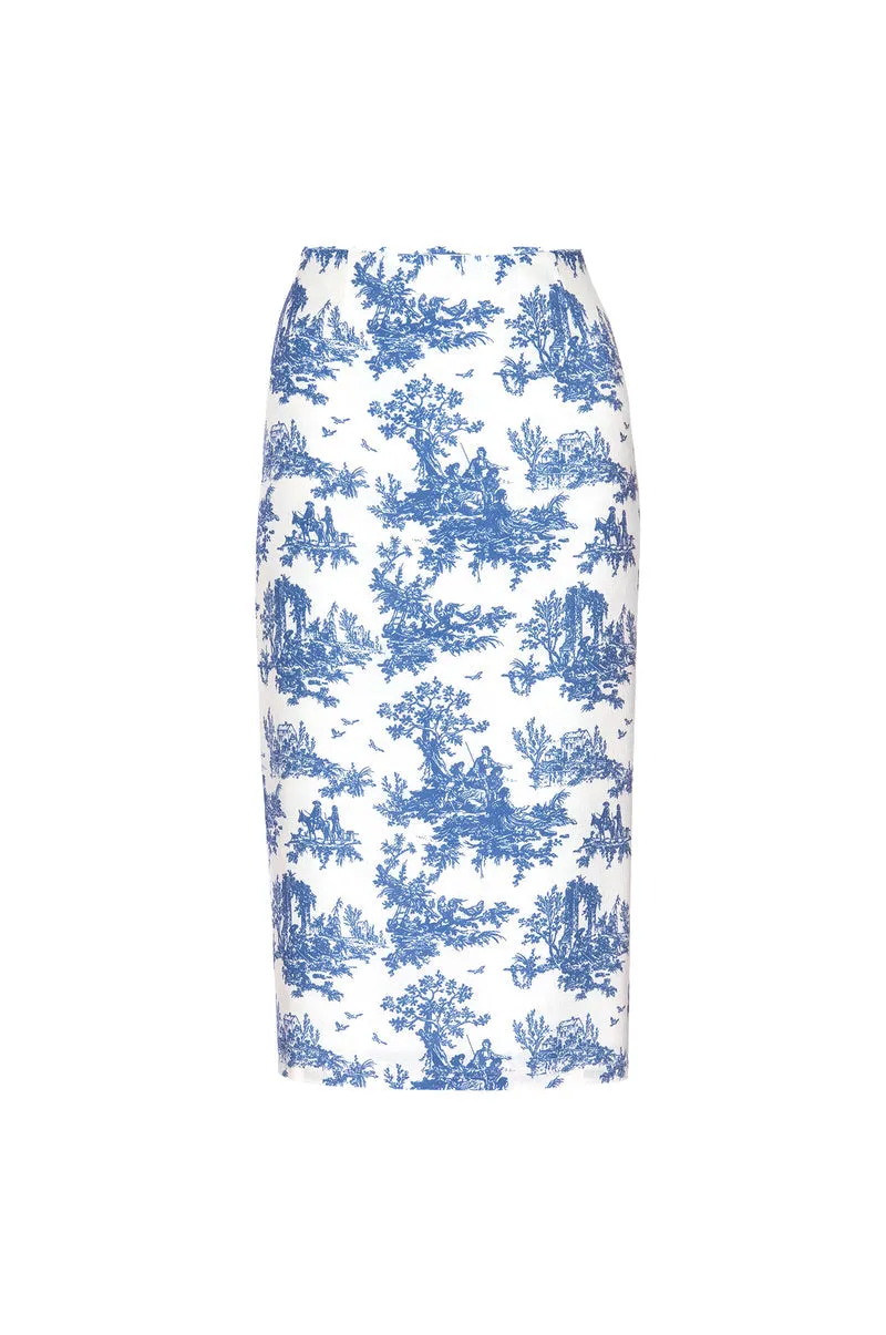 MONI SKIRT - BLUE TOILE