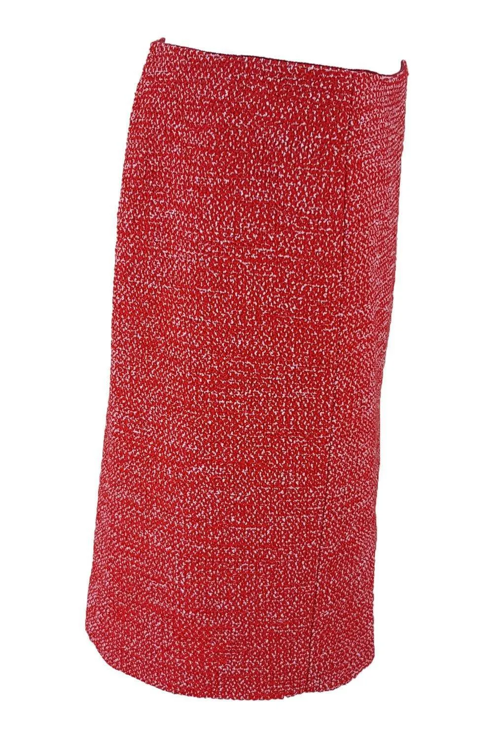 MOSCHINO Cotton Blend Red Boucle Knee Length Skirt (IT 48)