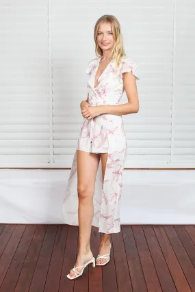 Mystery Playsuit - White Floral