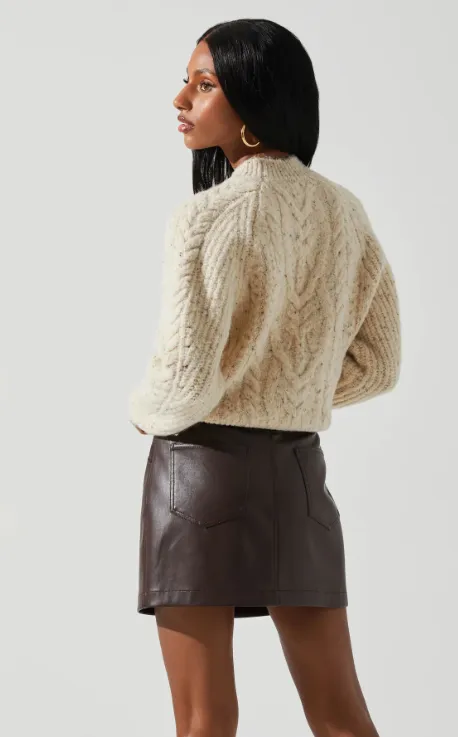 Natalie Cutout Cable Knit Sweater - Final Sale 50% off