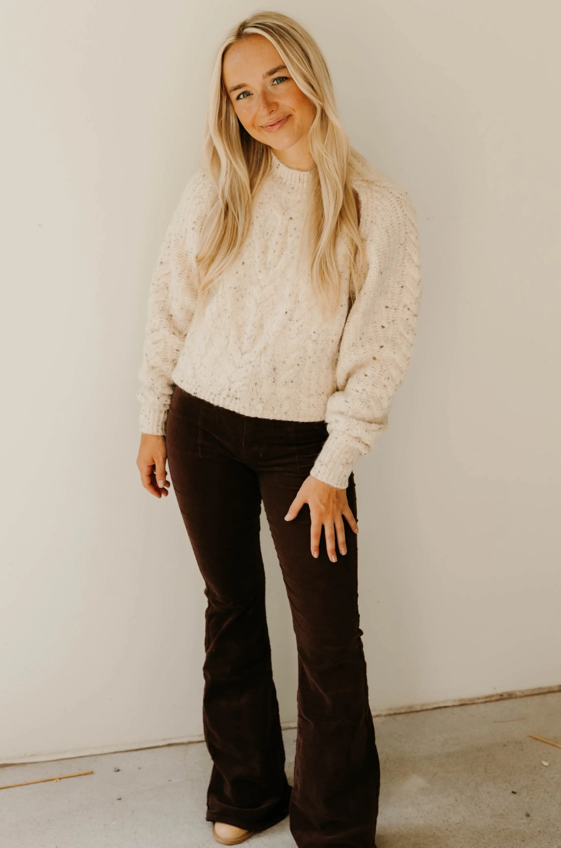 Natalie Cutout Cable Knit Sweater - Final Sale 50% off