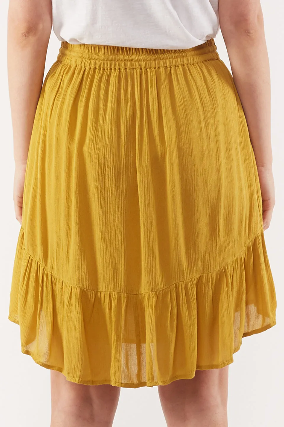 Noble Tiered Mustard Skirt