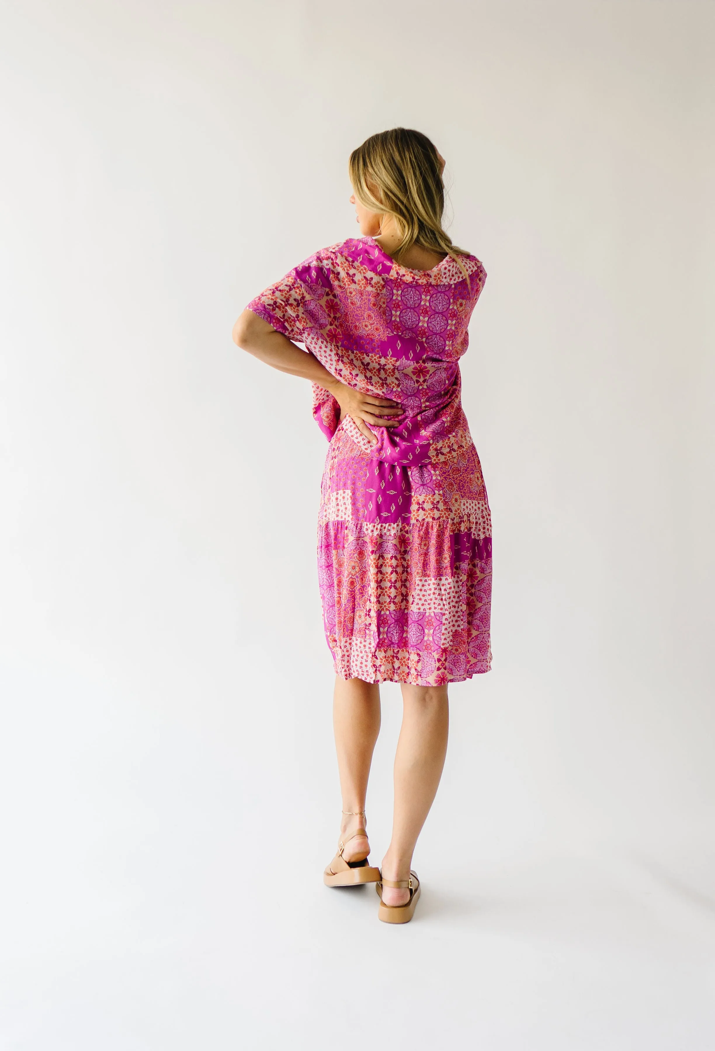 Piper & Scoot: The San Lucas Patchwork Skirt in Fuchsia