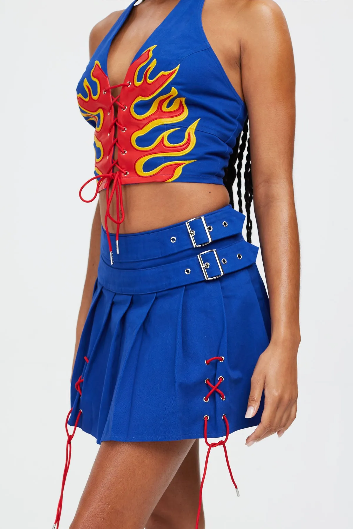 Sophie Hannah x Easy Tiger Pleated Pit Stop Skirt