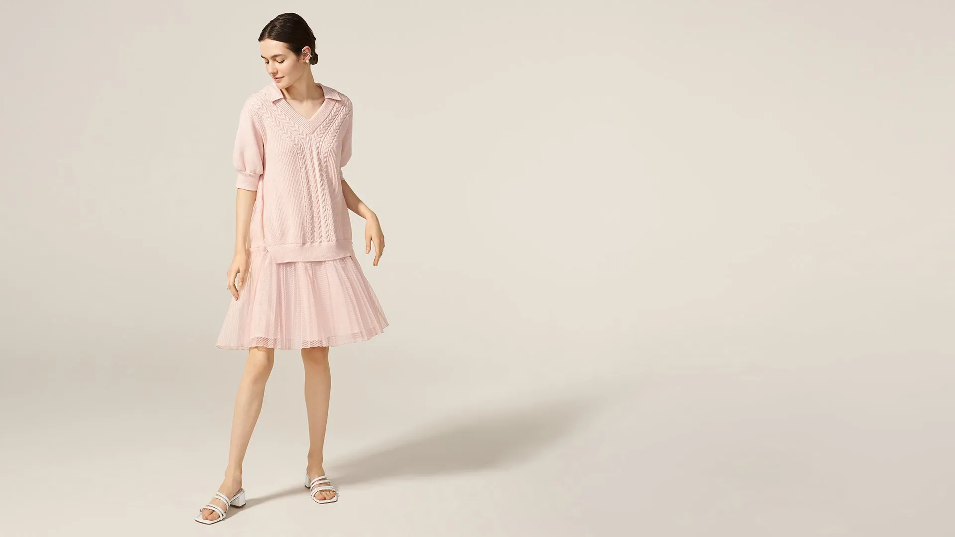 Powder Pink Knit Dress from Forest Hills Collection