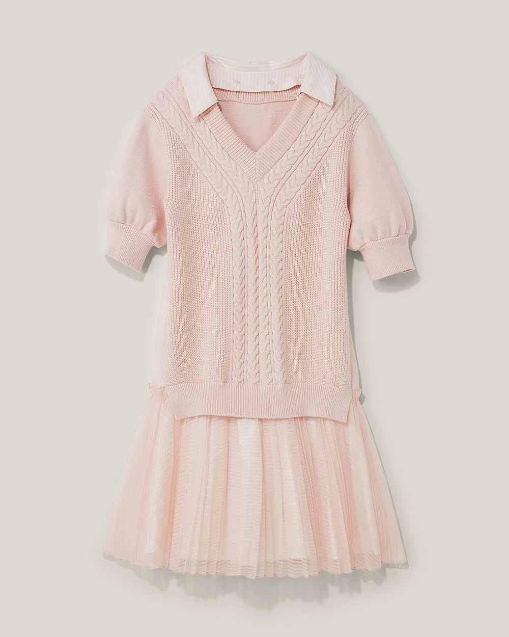 Powder Pink Knit Dress from Forest Hills Collection