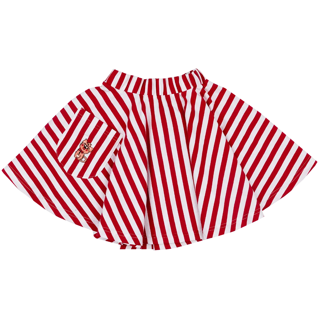 Raspberry Republic Grandpa's Suspenders Short Twirly Skirt