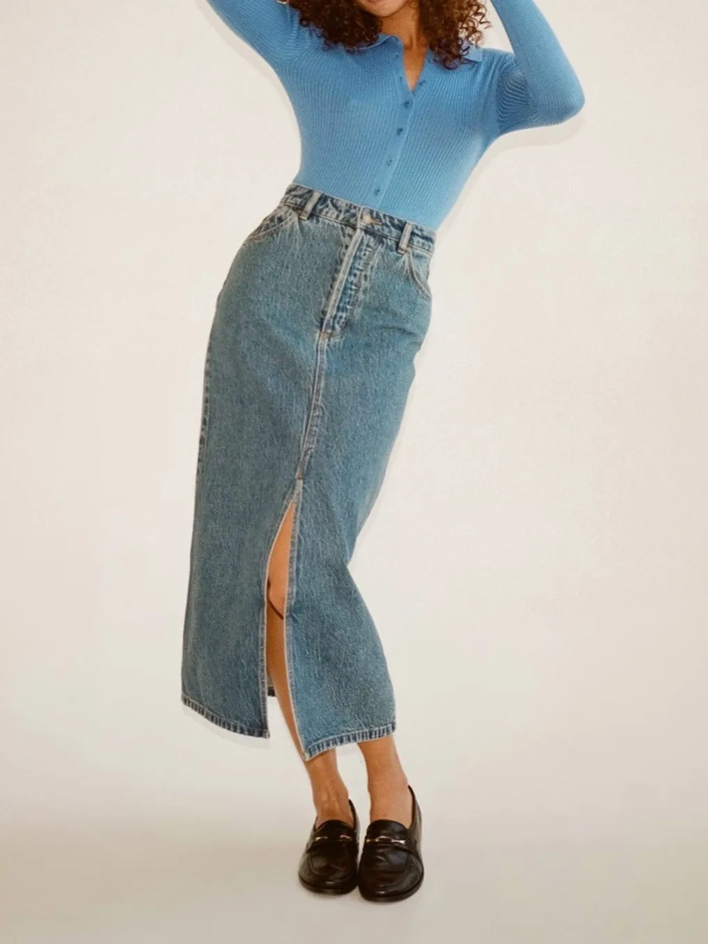 ROLLA'S Chicago Denim Maxi Skirt