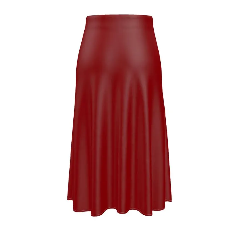 Rust Colored Midi Skirt